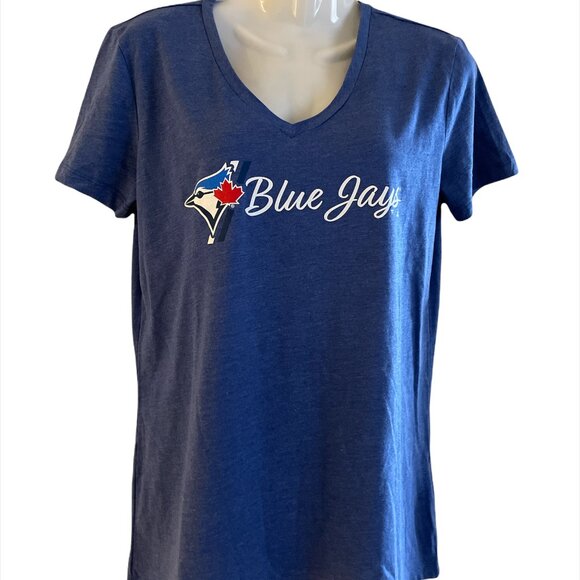 NWOT Toronto Blue Jays Women's V-Neck T-Shirt sz L - Picture 1 of 3